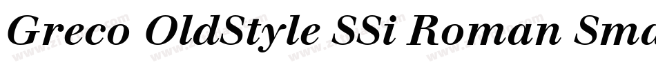 Greco OldStyle SSi Roman Small Caps字体转换
